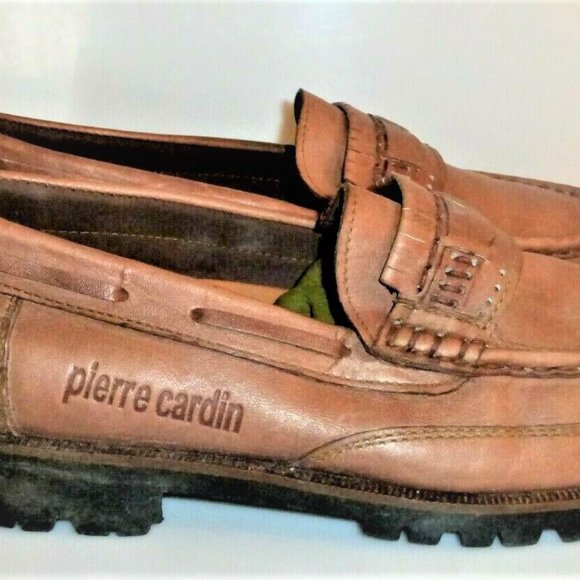 SHO1 Vintage Pierre Cardin MEN'S SHOES Size 9M Men's Loafers Slip On Shoes Boat - Picture 3 of 14